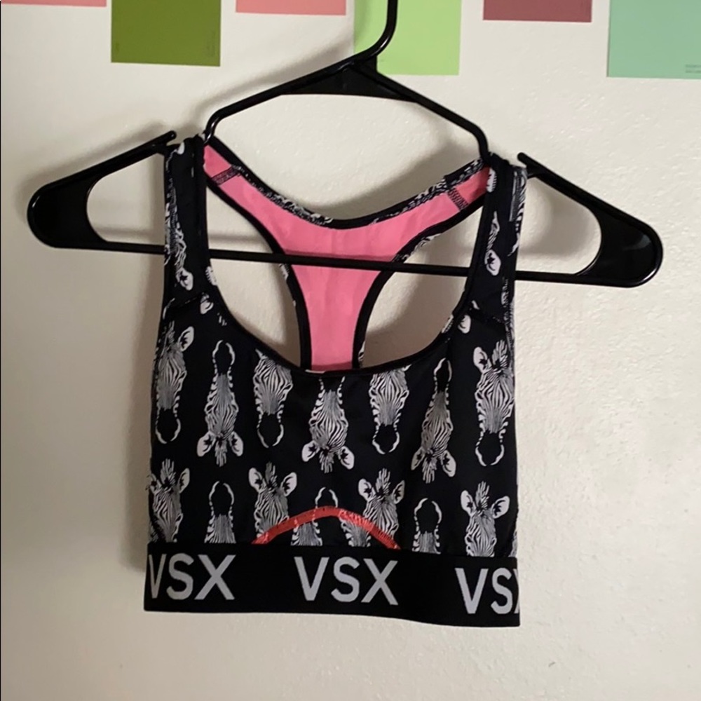 Victoria Secret Zebra Sports Bra size: small